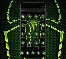 Green Fluorescent Spider Theme screenshot 3