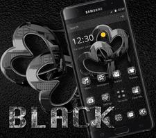 Reflective Black Heart Theme Diamond icon Pack تصوير الشاشة 1