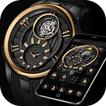 Thème de montre de luxe en or noir