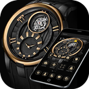 Thème de montre de luxe en or noir APK