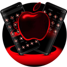 Red Neon Apple Dark Theme ícone