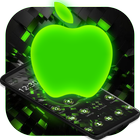 Black Neon Tech Green Apple Theme icône