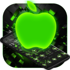 Black Neon Tech Green Apple Theme icono