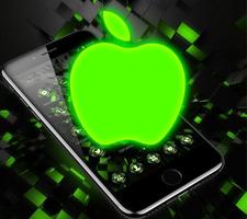 Black Neon Tech Green Apple Theme capture d'écran 3