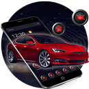 Red Luxury Electric Car Theme APK