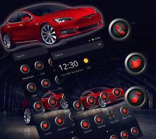 Red Luxury Electric Car Theme capture d'écran 1