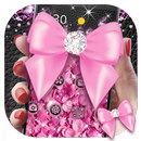 Pink Glitter Diamond Bowknot Theme APK