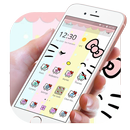 Cute Colorful Rainbow Kitty Bowknot Theme aplikacja