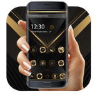 Gold X black launcher icon