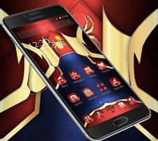 Red Metallic Spider Theme Poster