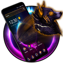 Galaxy Night Sky Wolf 2D Theme APK