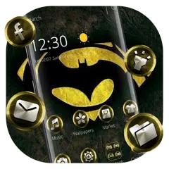 Black Hero Bat Theme APK Herunterladen