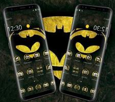 Black Hero Bat Theme Affiche
