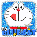 Kawaii Blue Cat Diamond Theme APK