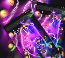 Tema Neon Purple Jam Monster screenshot 3