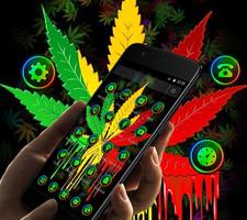 Colorful Weed Smoke Neon Theme اسکرین شاٹ 1