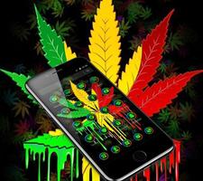 Tema colorido de Weed Smoke Neon captura de pantalla 3