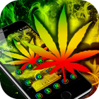 Neon Smoking Weed Theme icono