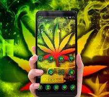 Neon Smoking Weed Theme syot layar 3