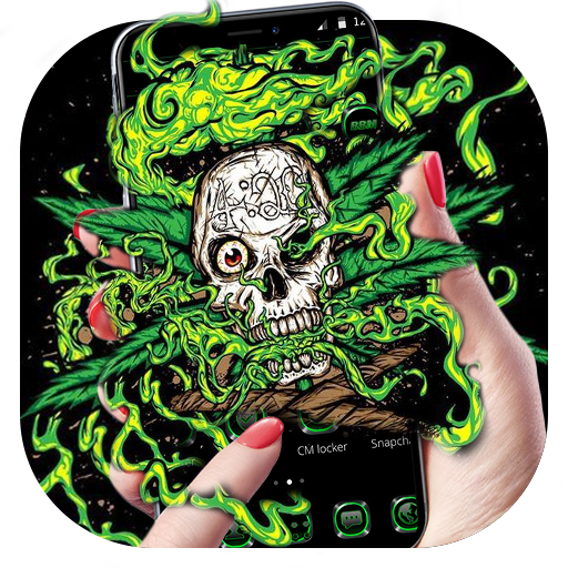 Green Weed Skull Theme