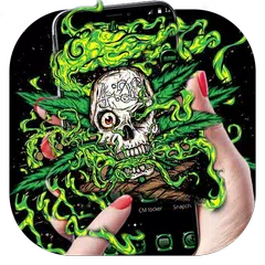 Green Weed Skull Theme アプリダウンロード