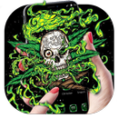 Green Weed Skull Theme APK