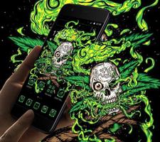Green Weed Skull Theme screenshot 3