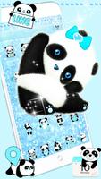 Blue Panda Cute Theme पोस्टर