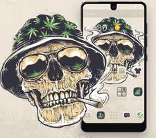 Smoking Warrior Helmet Skull Theme 스크린샷 1