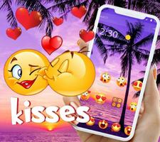 Summer Lover Emoji Theme الملصق