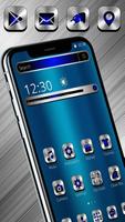 پوستر Blue Silver Metal Launcher Theme