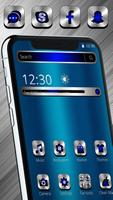 برنامه‌نما Blue Silver Metal Launcher Theme عکس از صفحه