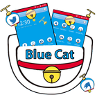 Cartoon Blue Cat Theme ไอคอน