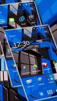 3D Icons Black Blue Business Simple Theme captura de pantalla 2