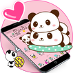 Pink Cute Panda Baby Theme