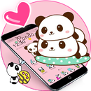 Pink Cute Panda Baby Theme APK
