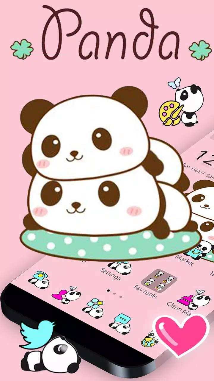 Pink Cute Panda Baby Theme APK pour Android Télécharger Pink Cute Panda Baby Theme APK pour Android Télécharger