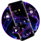 Cool Violet Neon Ray Theme أيقونة