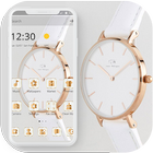 White Classic Petite Watch Theme for DW ไอคอน