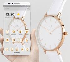 White Classic Petite Watch Theme for DW الملصق