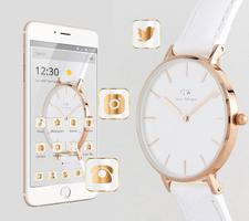 White Classic Petite Watch Theme for DW ภาพหน้าจอ 1