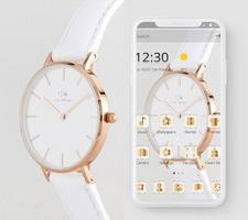 White Classic Petite Watch Theme for DW تصوير الشاشة 2