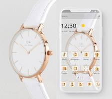 White Classic Petite Watch Theme for DW ภาพหน้าจอ 2