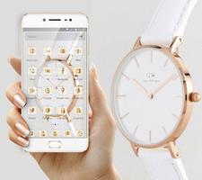 White Classic Petite Watch Theme for DW ภาพหน้าจอ 3