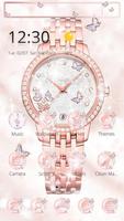 Rose Gold Watch Theme Diamond Watch syot layar 2