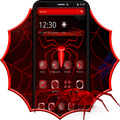 Cool red black spider technology theme