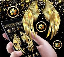 Gold Plated Angel Wings Theme ảnh chụp màn hình 1