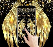 Gold Plated Angel Wings Theme ảnh chụp màn hình 2