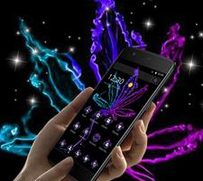 Violet Neon Black Weed Theme syot layar 2