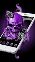 Purple Horror Skull 2D Theme poster